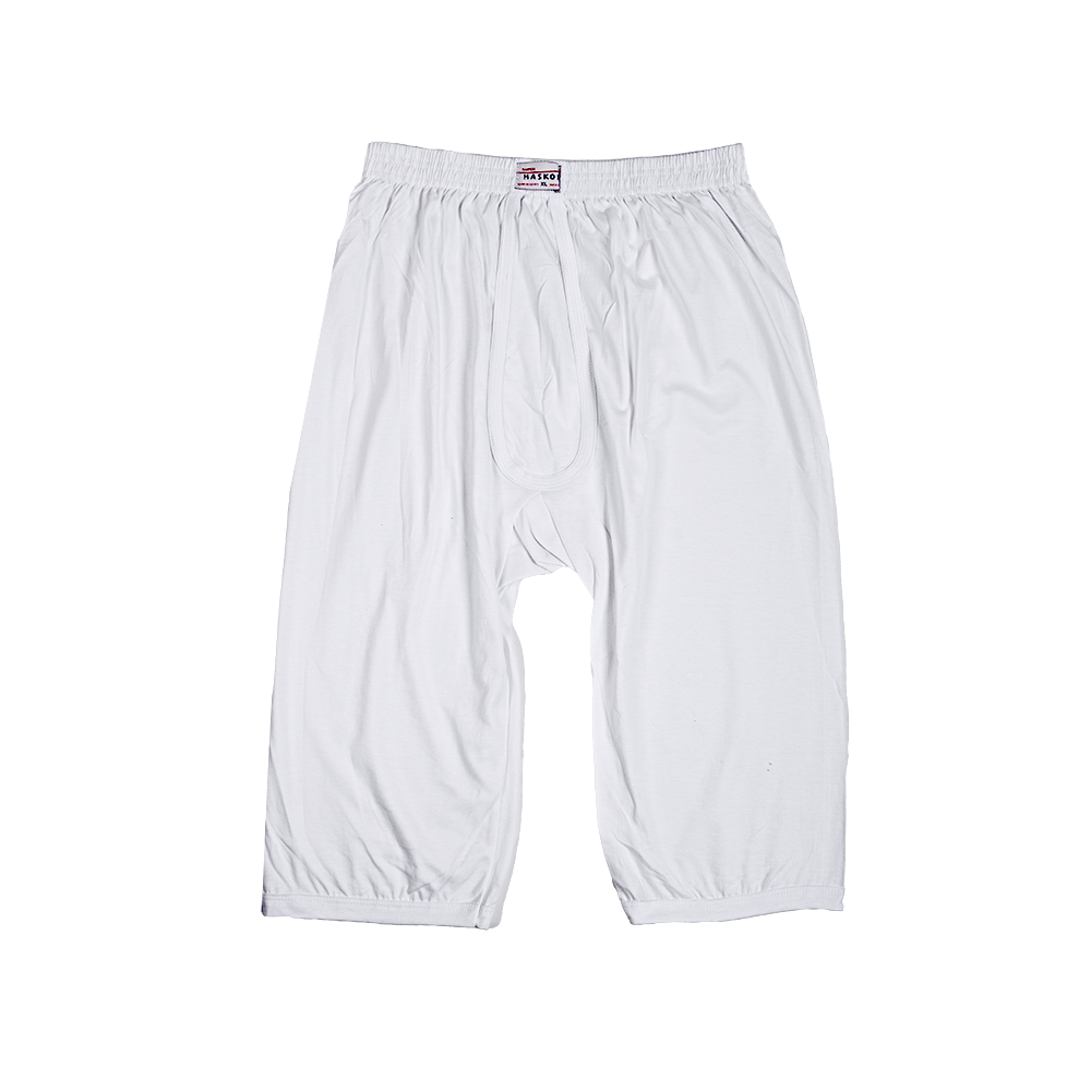 سروال داخلي رجالي طويل من القطن - أبيض
