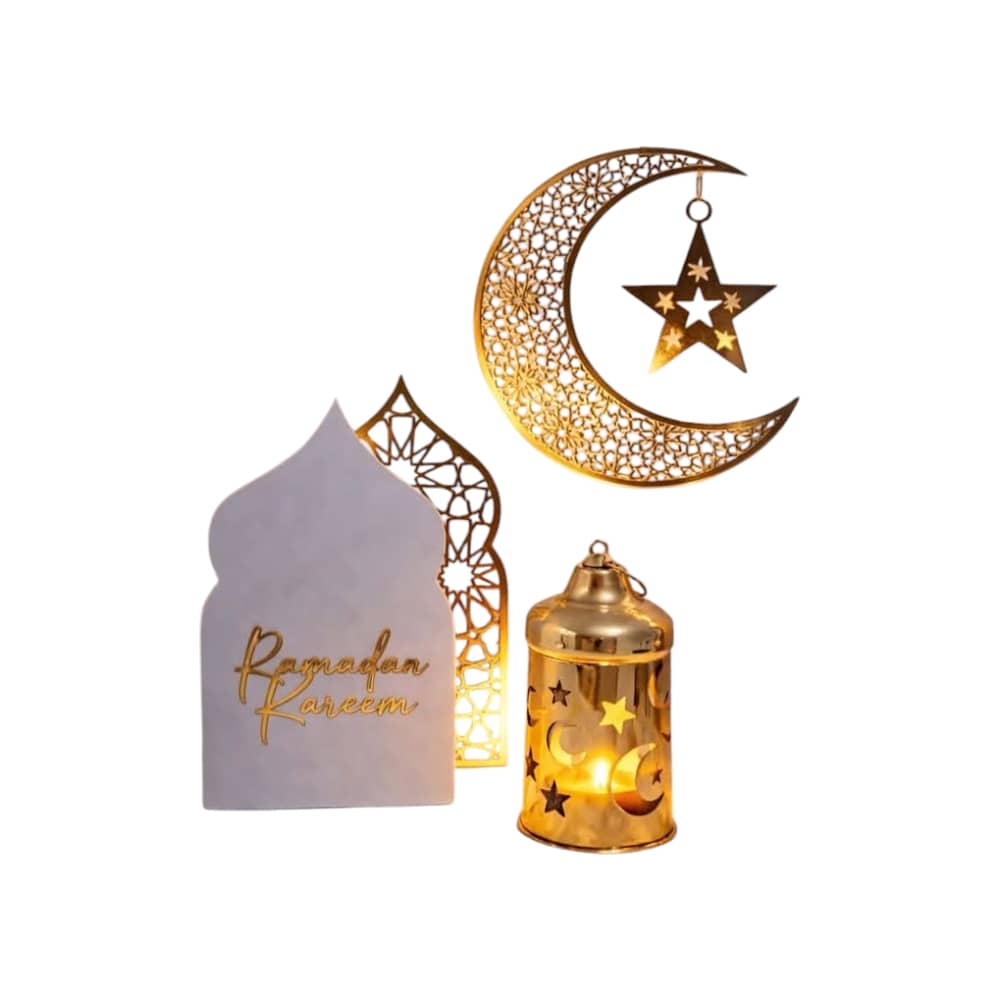 بوكس زينة رمضان المميز الذهبيه