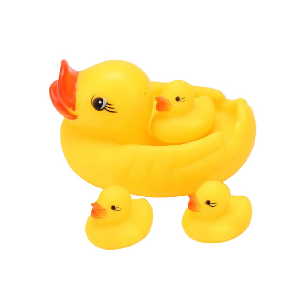 طقم دمى بط للإستحمام 4 قطع - 3.2 بوصة