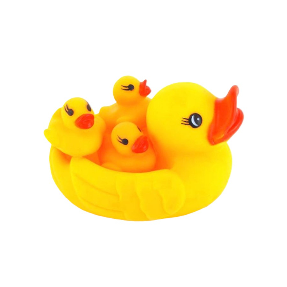 طقم دمى بط للإستحمام 4 قطع - 3.2 بوصة