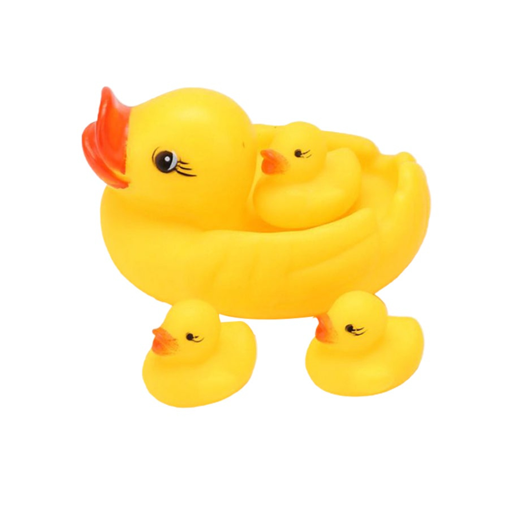 طقم دمى بط للإستحمام 4 قطع - 3.2 بوصة