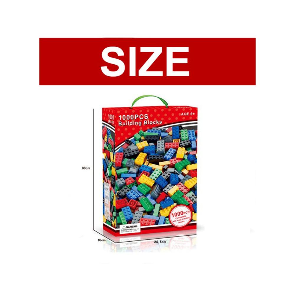 مجموعة مكعبات بناء كبيرة - 1000 قطعة