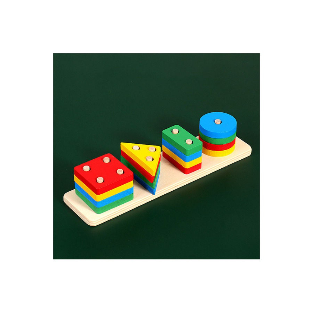 إيهوم مجموعة ألغاز مكونة من 4 أعمدة هندسية - موديل n1176إ