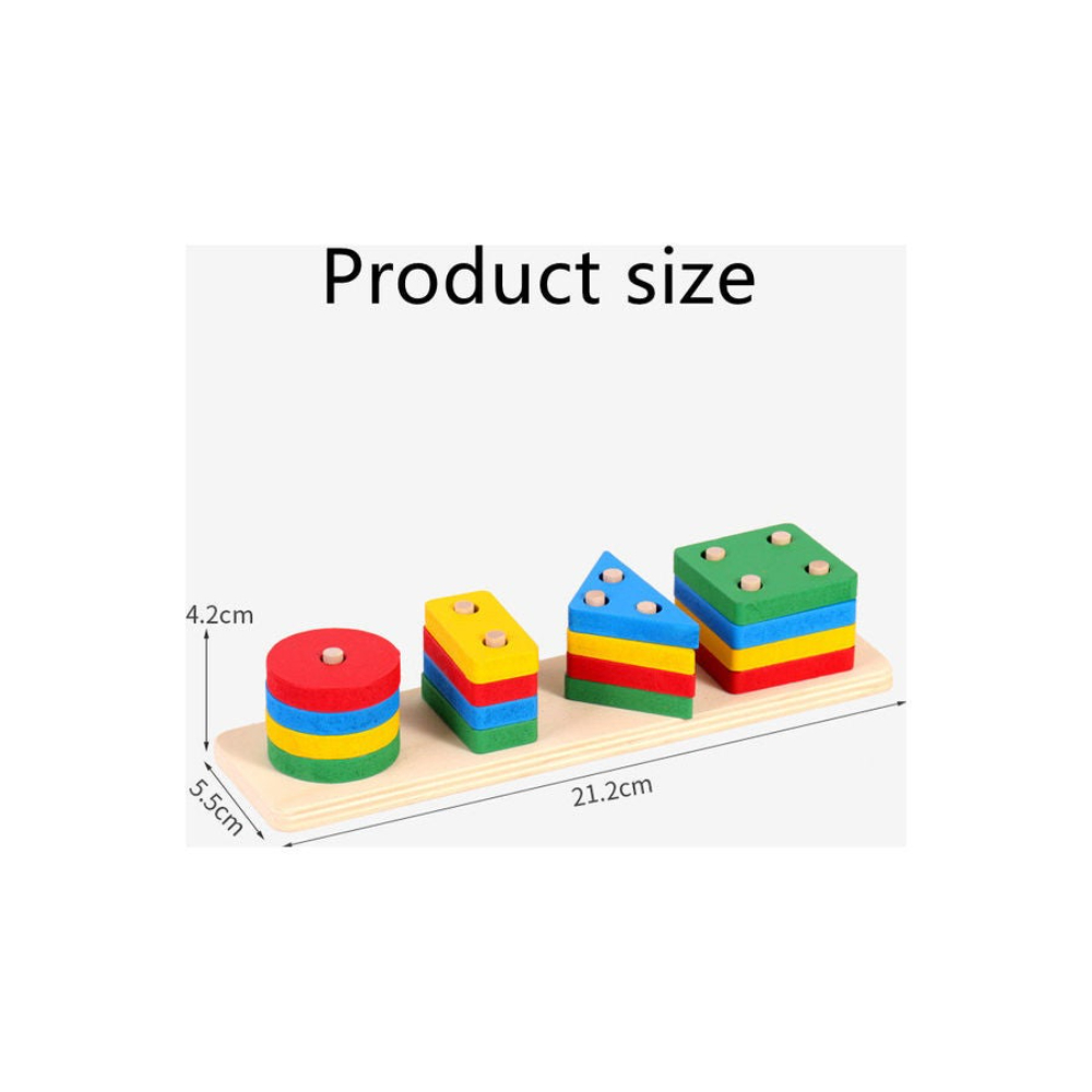 إيهوم مجموعة ألغاز مكونة من 4 أعمدة هندسية - موديل n1176إ