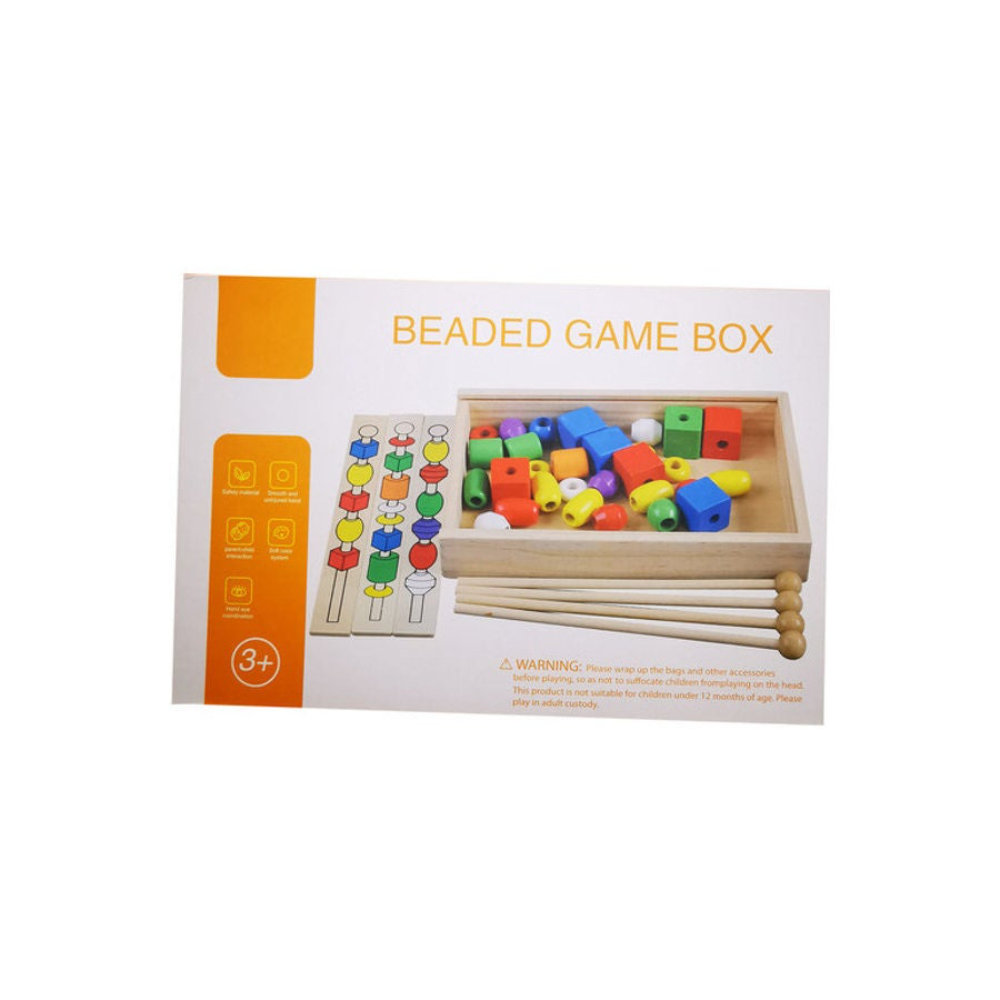 طقم تسلسل خرز خشبي