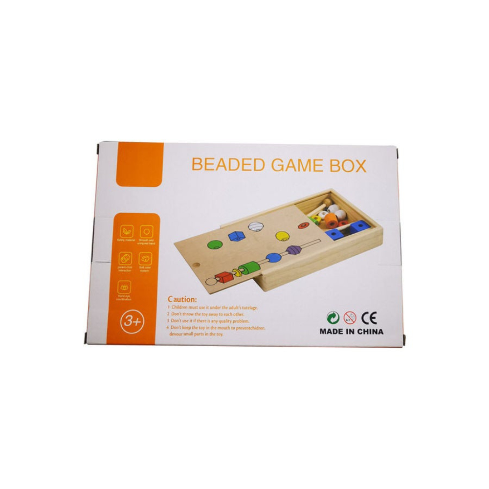 طقم تسلسل خرز خشبي