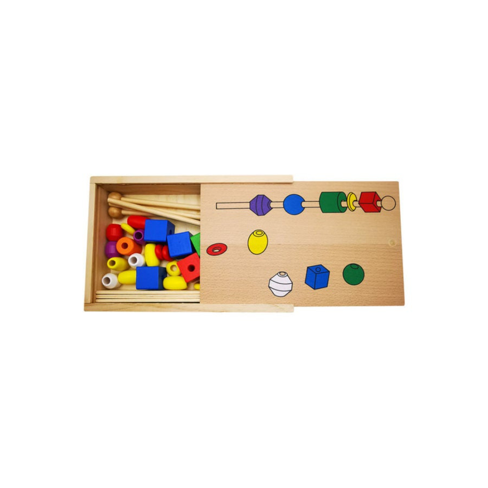 طقم تسلسل خرز خشبي