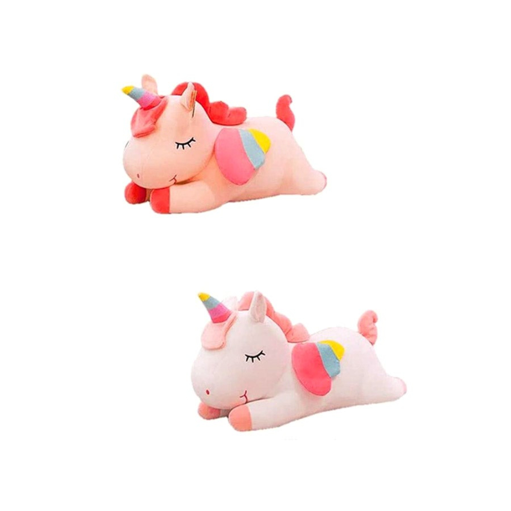  طقم دمى محشوة بتصميم يونيكورن قطعتين - 25 سم