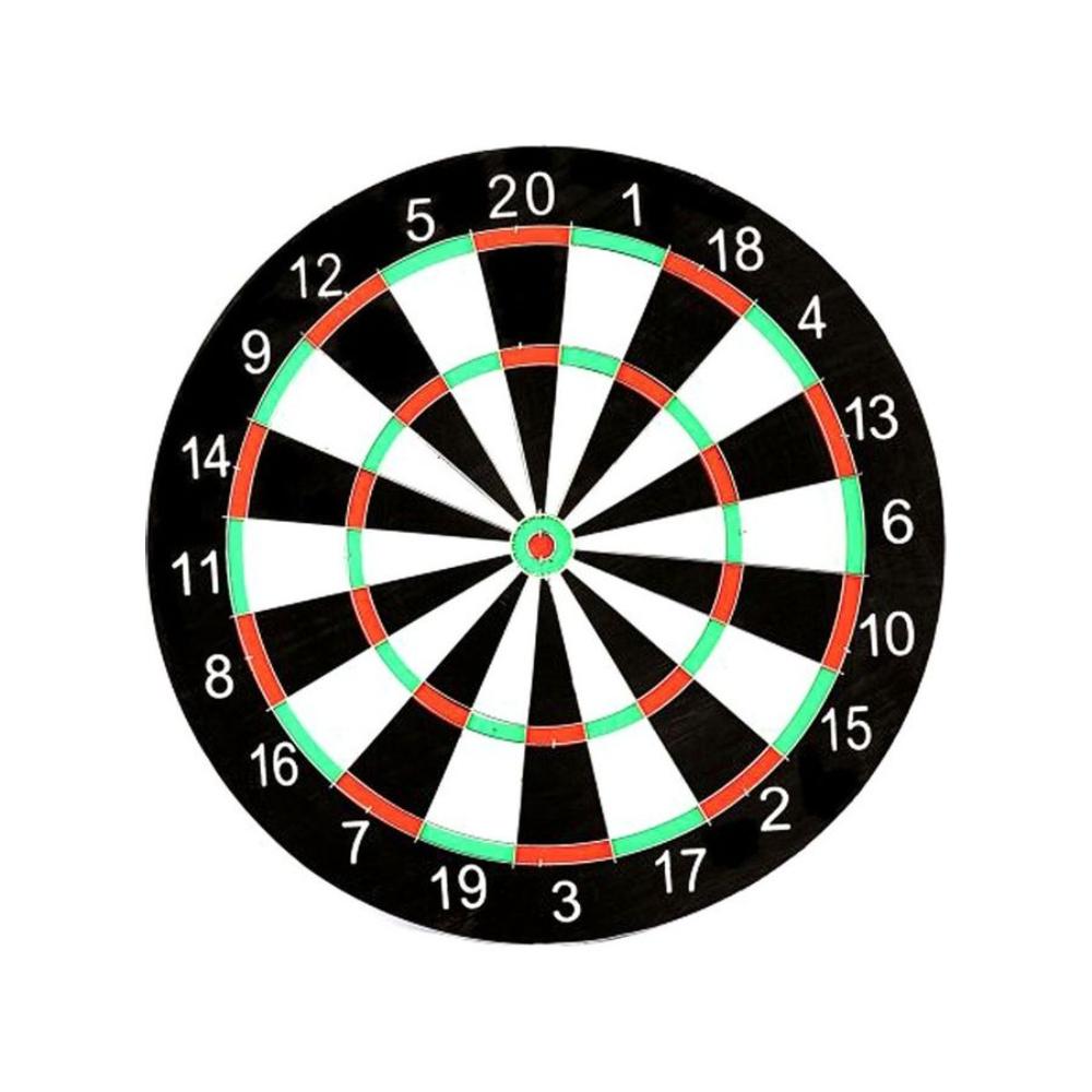 ميس آند شيف لوحة تصويب قابلة للحمل مزدوجة الوجه مع 6 أسهم - 17 بوصة 