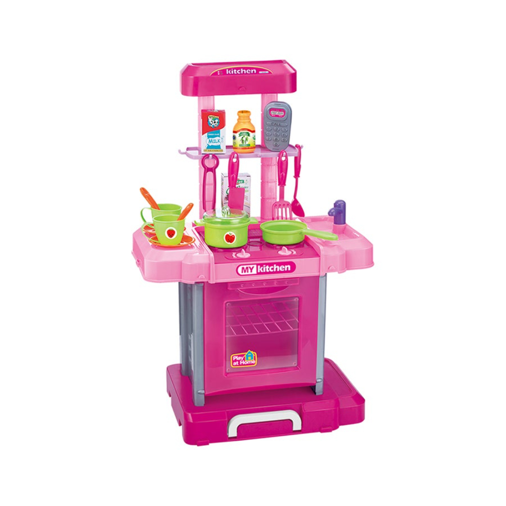 بوهوي مطبخ لعب صغير للأطفال محمول وواقعي - 42x25.5x66 سم