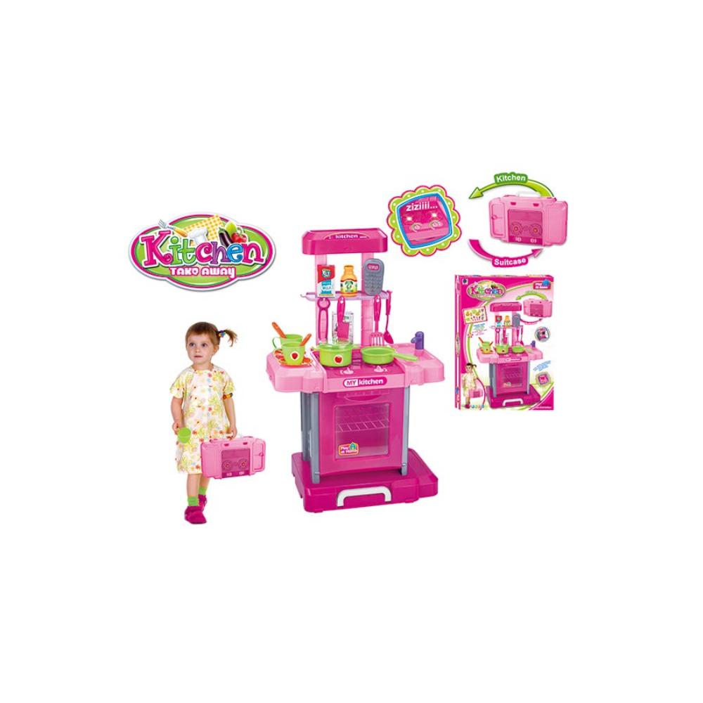 بوهوي مطبخ لعب صغير للأطفال محمول وواقعي - 42x25.5x66 سم