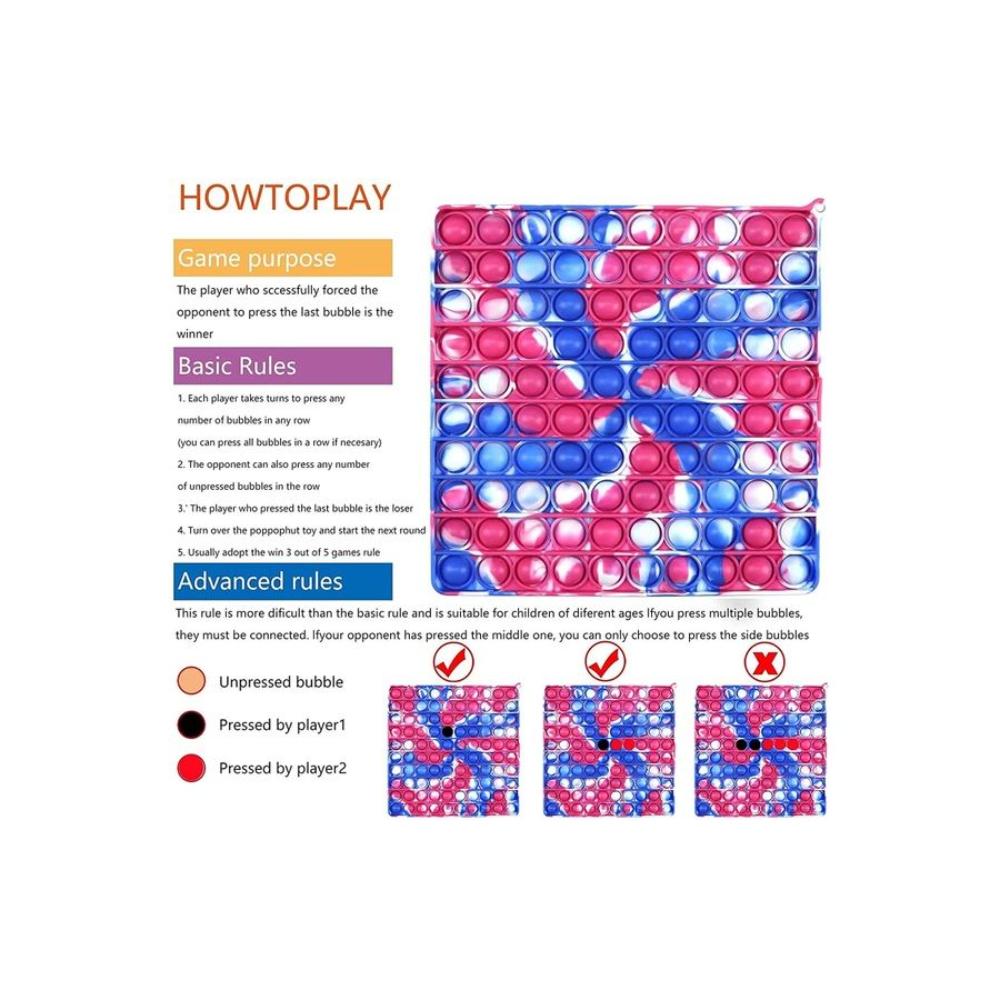 لعبة حسية بتصميم فقاعات قابلة للضغط 