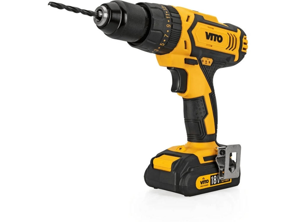 دريل فيتو بورشلس شاحن 18 فولت ليثيوم 2 بطارية2امبير/ساعة