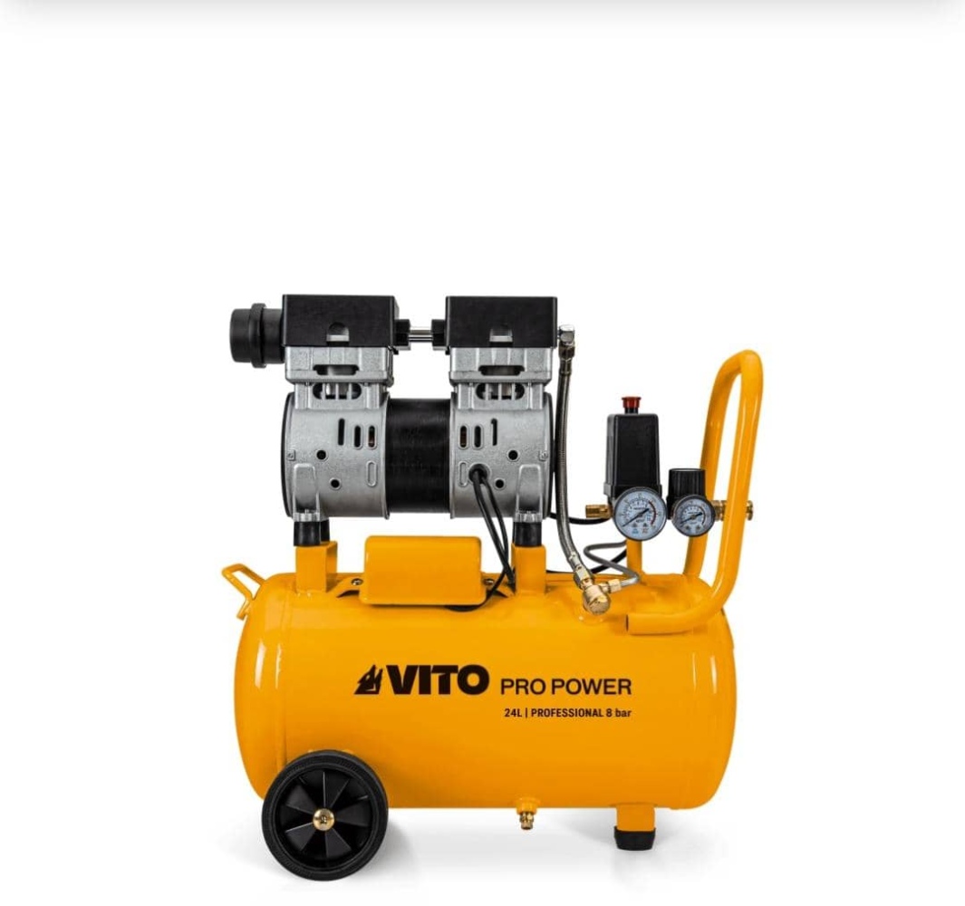 كمبريشن هواء فيتو صامت خال من الزيت 24 لتر 8بار 2حصان