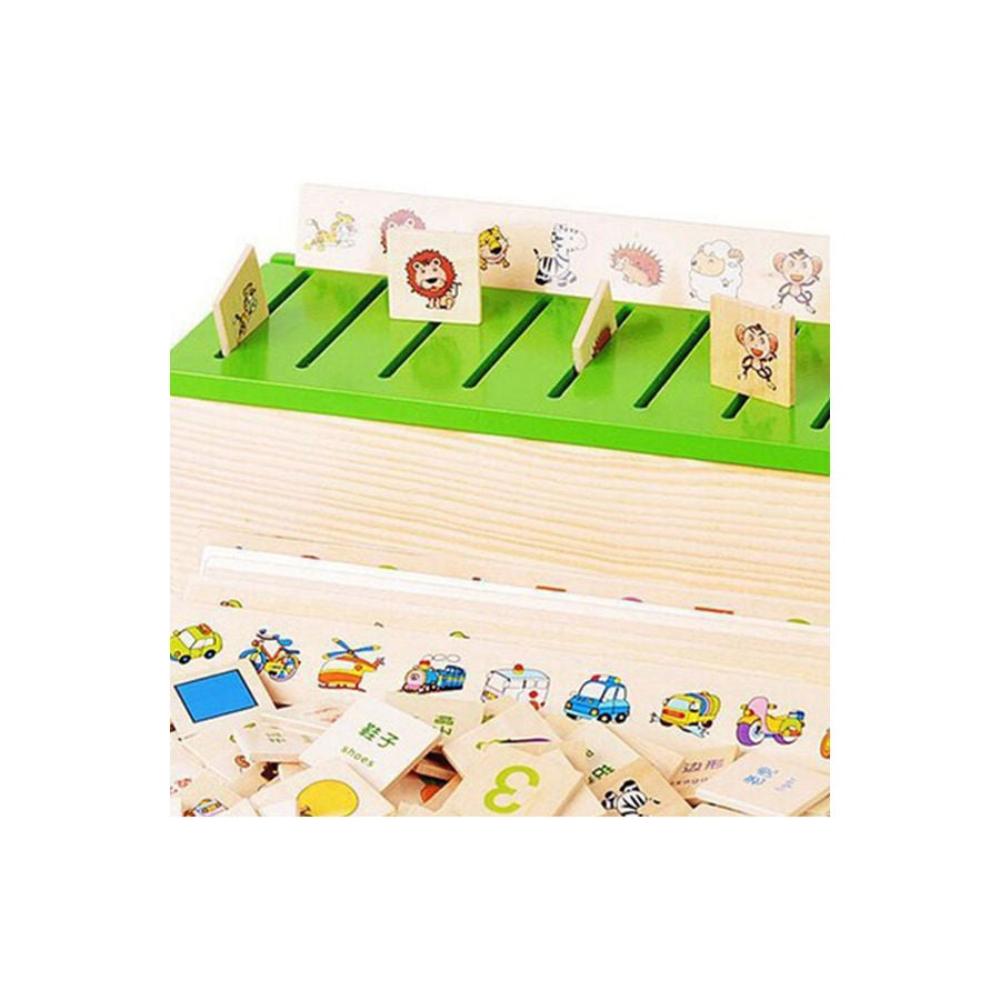  لعبة صندوق تعلم تصنيف المعرفة الخشبي