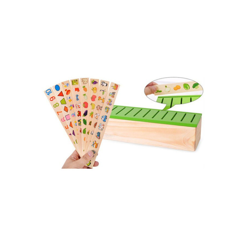  لعبة صندوق تعلم تصنيف المعرفة الخشبي