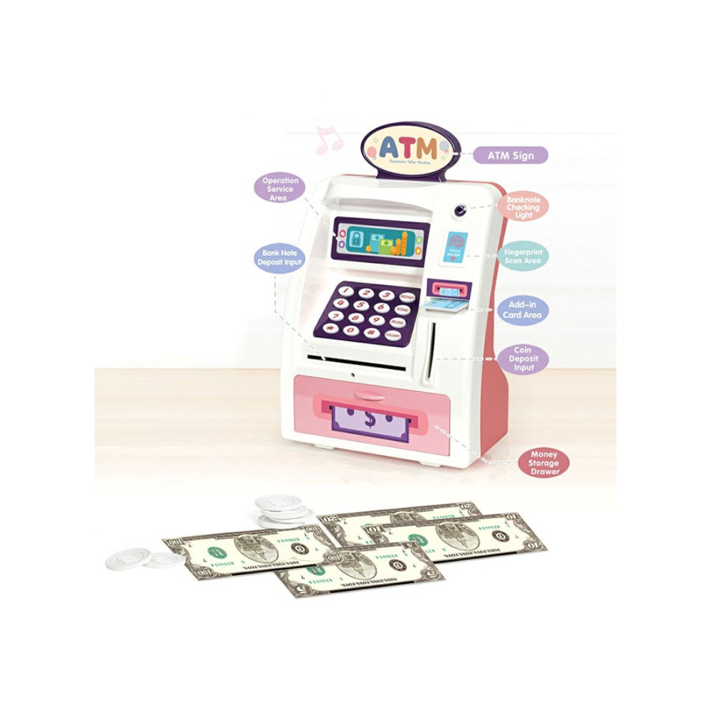 فاميلي سنتر لعبة تسجيل المدفوعات الإلكترونية للأطفال مع إضاءة وموسيقى - 23x10.5x27 سم