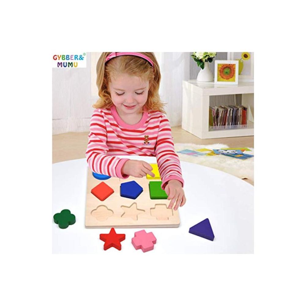 جايبير آند مومو مجموعة أحجيات خشبية لمرحلة ما قبل المدرسة - 9 قطع
