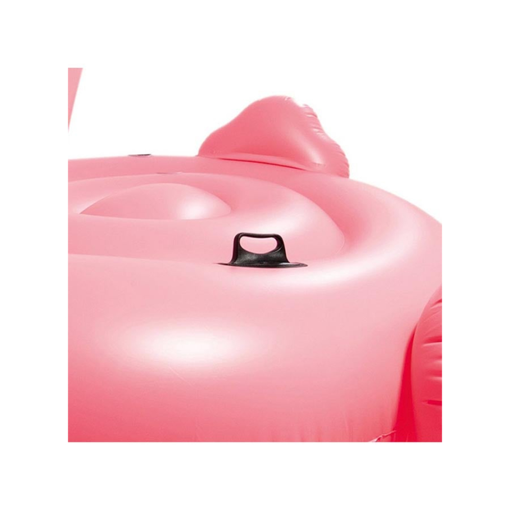 انتكس عوامة سباحة شكل طائر فلامنغو وردي - 203x196x124 سم