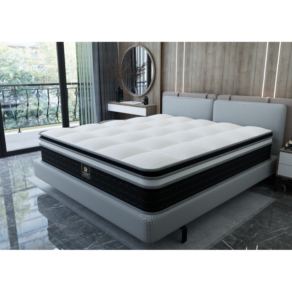 مرتبة اسبرنجي اكسترا تتكون من مزيج مميز من البوكت اسبرنج والفوم الاروبي الفاخر - ضمان 10 سنوات