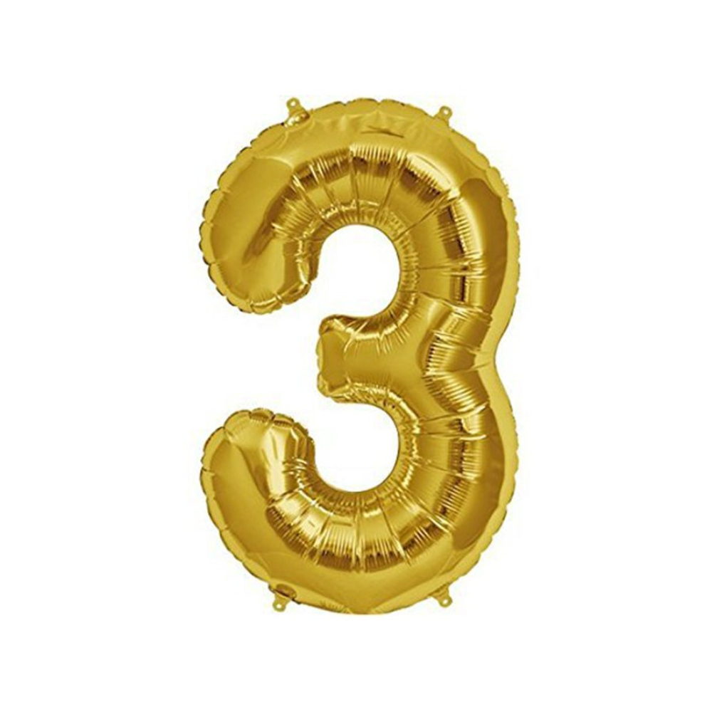 بارتي تايم بالون رقم 3 من القصدير - 16 بوصة 