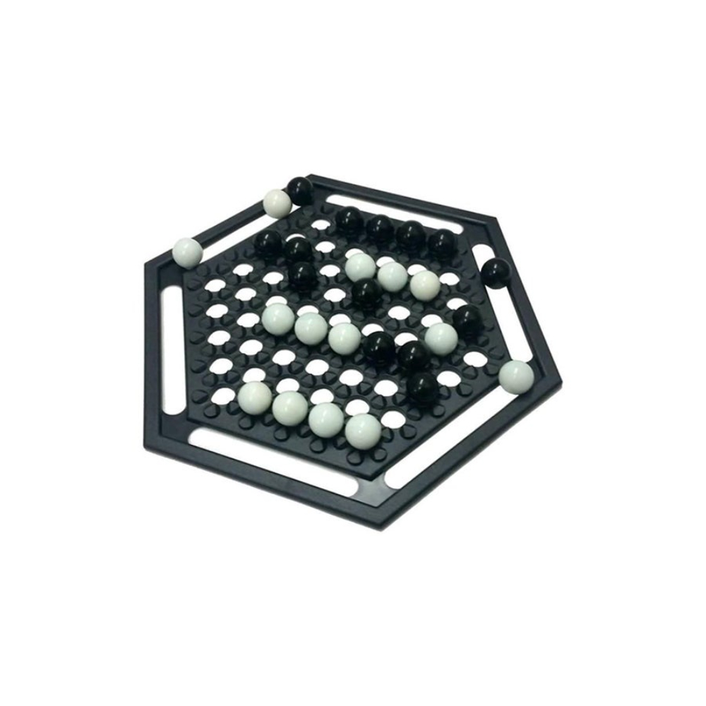 أبالون لعبة لوحية استراتيجية بكرات رخامية باللونين الأبيض والأسود
