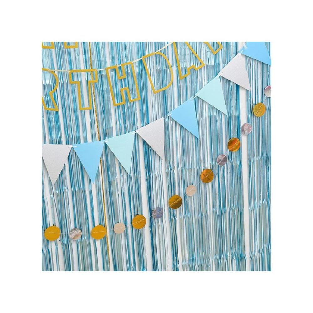  ستارة مزينة بشراشيب من الرقائق المعدنية الحريرية - فضي