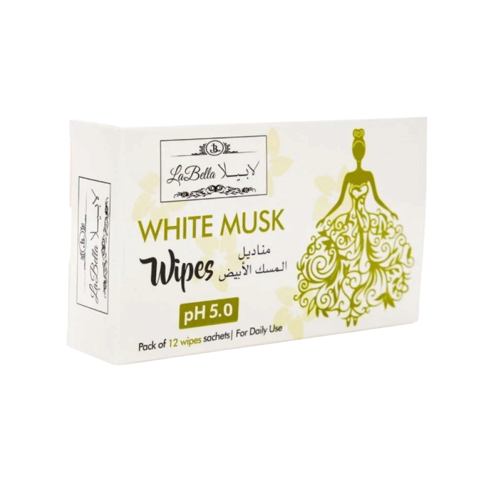 لابيلا مناديل المسك الابيض 12منديل