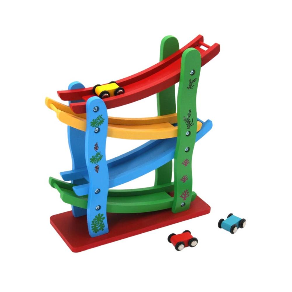 طقم سيارات سباق بمسار زلق