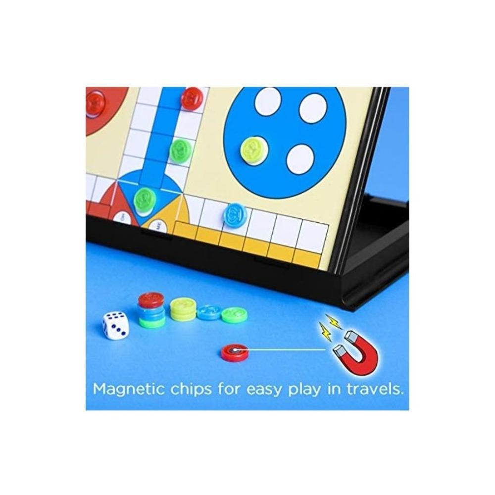 لعبة لودو مغناطيسية تقليدية لوحية