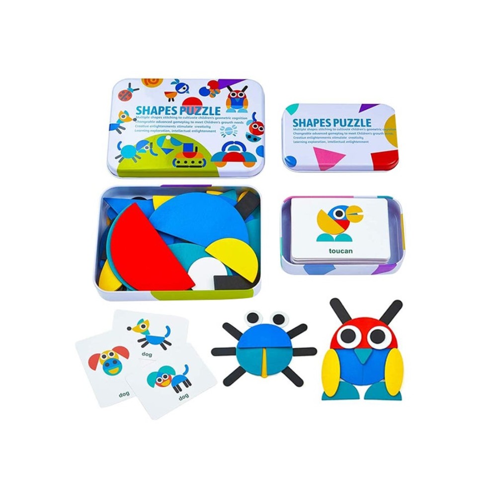 لعبة تركيب الصور الخشبية - مونتيسوري (10.7 x 5.4 x 1.5 سم)