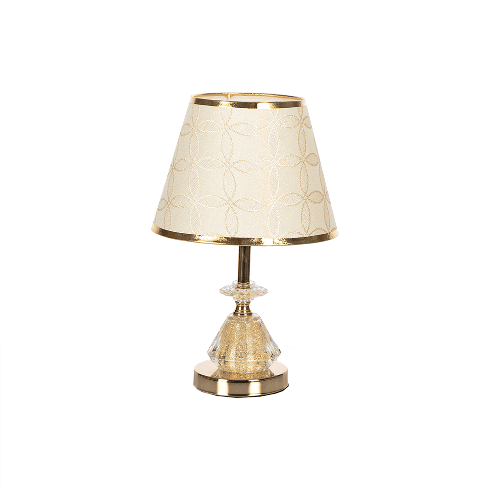 مصباح طاولة كريستالي فاخر - ذهبي