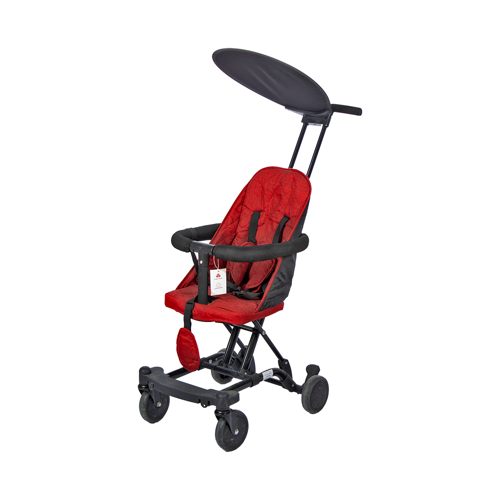 عربة أطفال خفيفة الوزن مع مظلة - أحمر