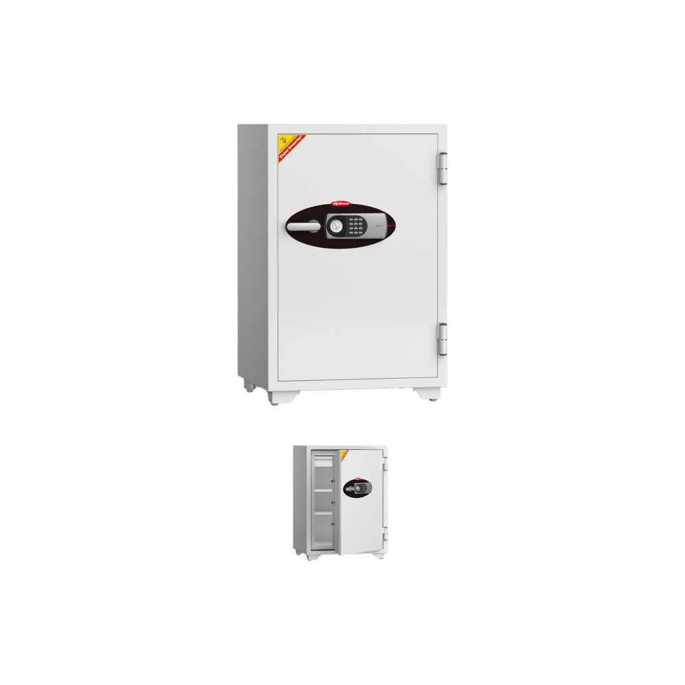 ديبلومات خزنة قفل إلكتروني 220 كجم - فضي