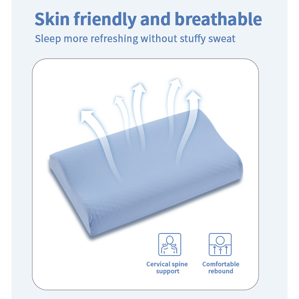 سليب ويل مخدة نوم ميموري فوم TPE باردة موديل FP05 - ازرق