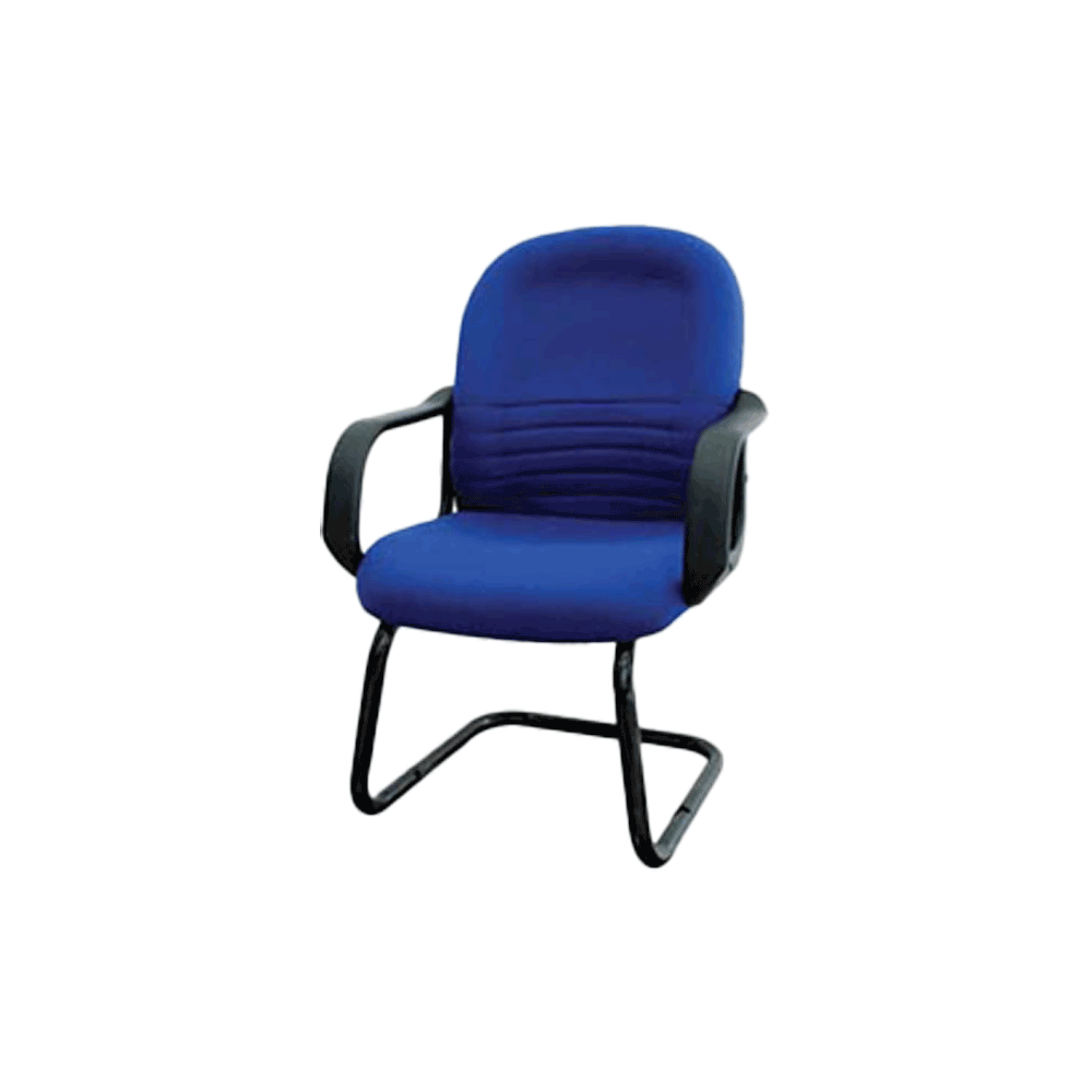 كرسي مكتبي قماش ثابت ظهر وسط موديل AF604- ازرق