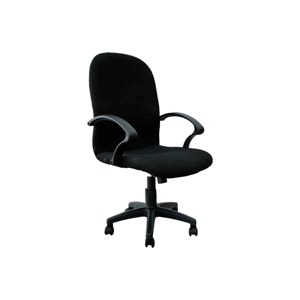 كرسي مكتبي  قماش دوار ظهر طويل وإرتفاع قابل للتعديل موديل AF602 - اسود
