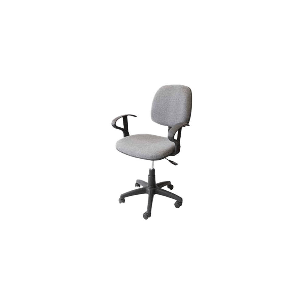 كرسي  مكتبي قماش دوار ظهر وسط وإرتفاع قابل للتعديل موديل AF101 - رمادي