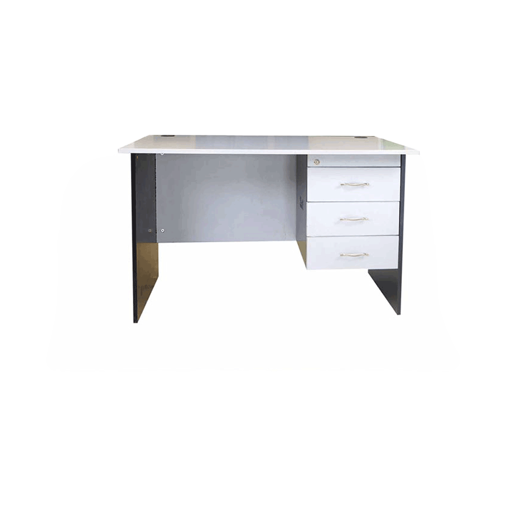 مكتب مكتبي بدرج جانبي موديل AF 1201 - فضي