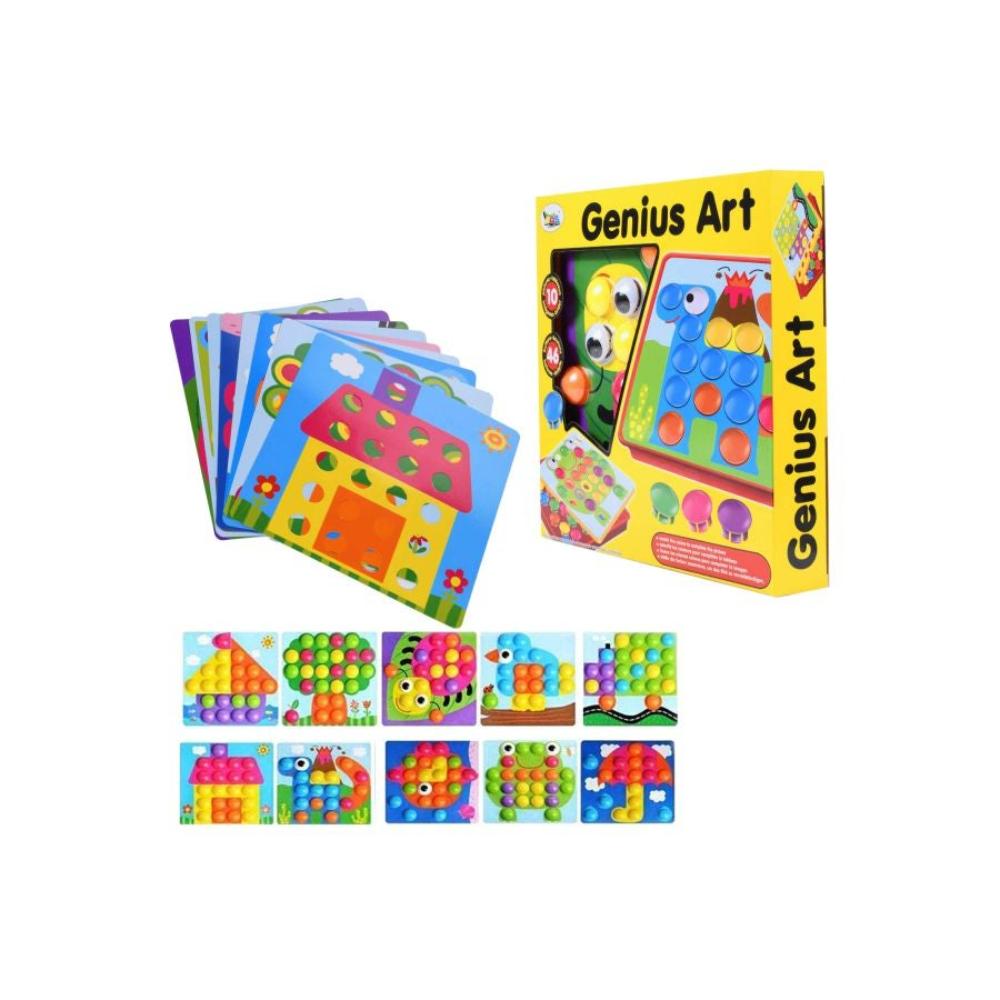 كيو إم ال مجموعة ألعاب تعليمية بتصميم أزرار موديل FN-M9A 57 قطعة - مقاس 20×20×5 سم