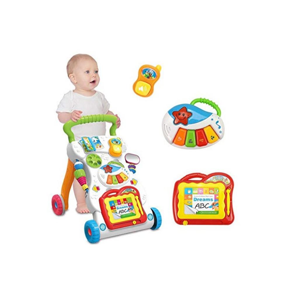 عربة أطفال للأطفال حديثي المشي مساعدة على الجلوس والوقوف والمشي