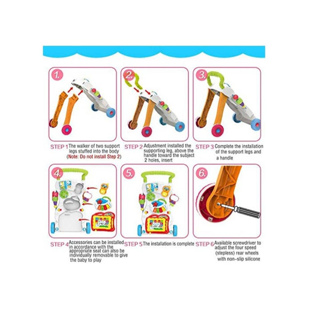 عربة أطفال للأطفال حديثي المشي مساعدة على الجلوس والوقوف والمشي