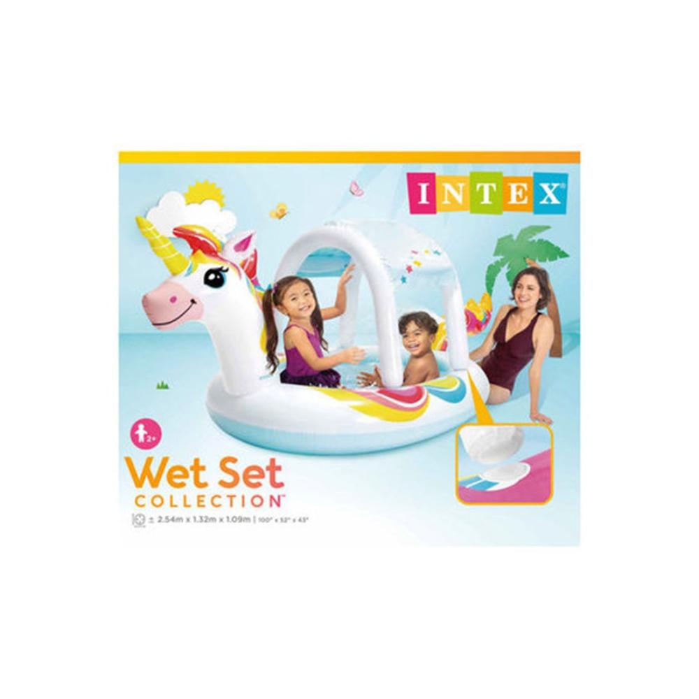انتكس حوض سباحة بتصميم يونيكورن ملون - موديل 58435NP