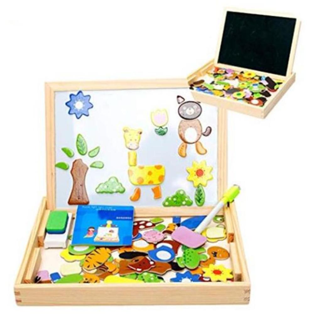  لوح رسم مغناطيسي خشبي متعدد الاستخدامات