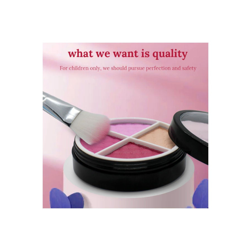  طقم مكياج للأطفال مع حقيبة للتخزين - 14 قطعة