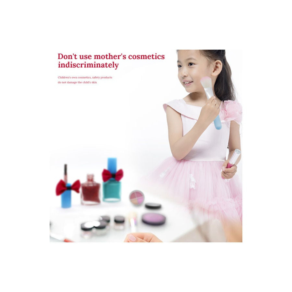  طقم مكياج للأطفال مع حقيبة للتخزين - 14 قطعة