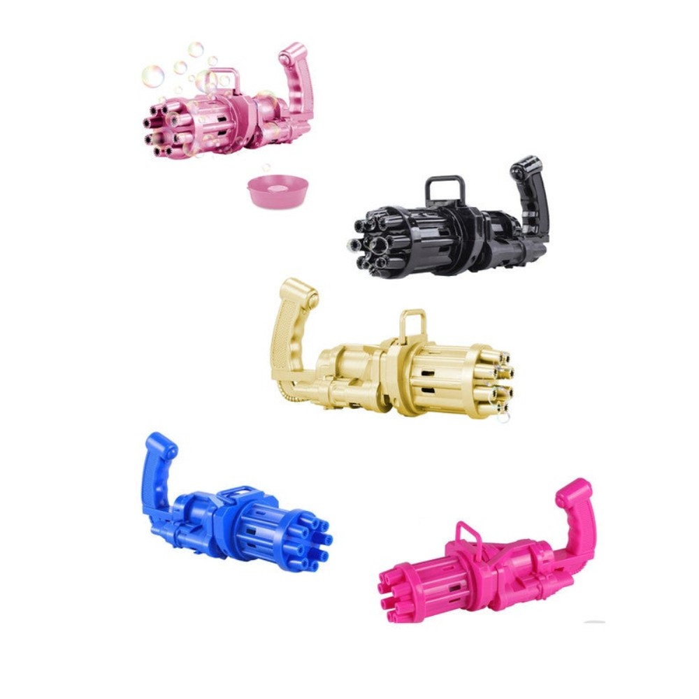 لعبة مسدس رشاش كهربائي لصانعة الفقاعات - 8 فتحات 