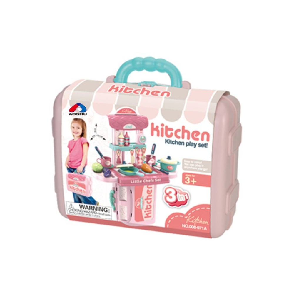 شونج تشينج مجموعة ألعاب مطبخ 24 قطعة - حجم 42x20.5x53 سم