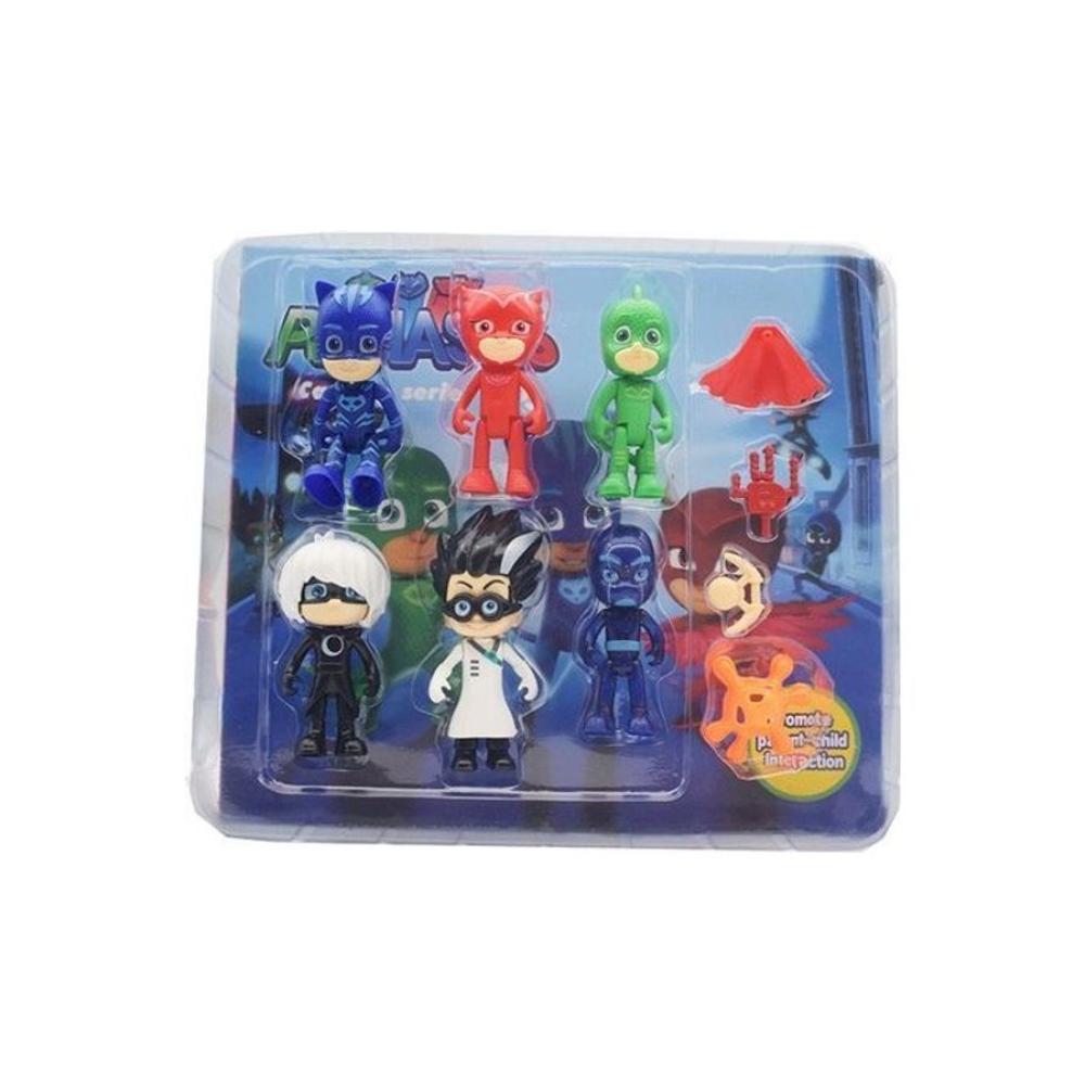 طقم مجسمات شخصيات بي جي ماسكس - 6 قطع