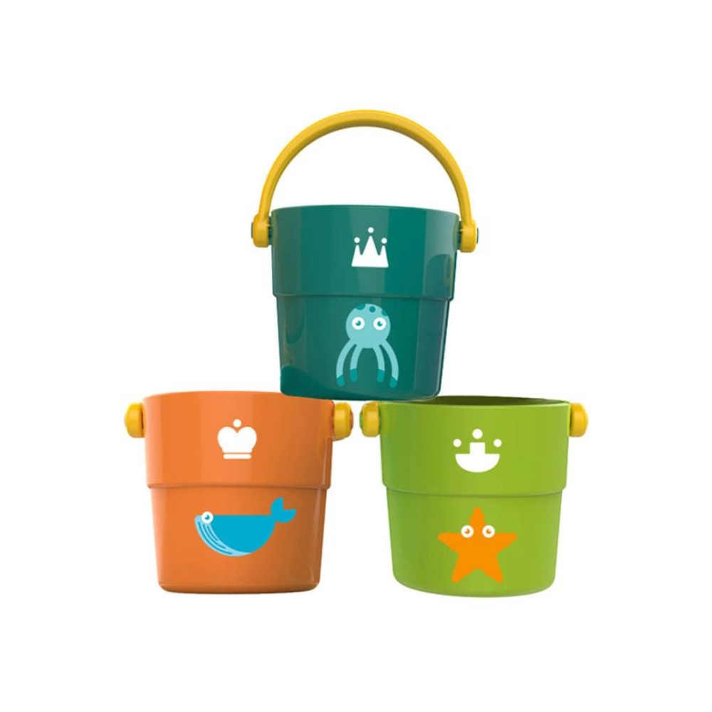 هوانجر طقم دلاء مياه 3 قطع بأحجام متداخلة